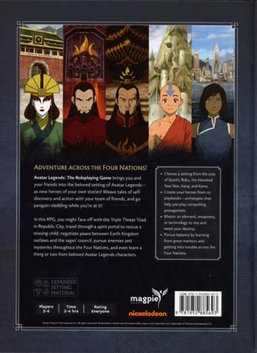 Avatar Legends – Das Rollenspiel: Grundregelwerk (Hardcover) Englisch