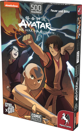 Puzzle: Avatar - Der Herr der Elemente (Feuer und Blitz), 500 Teile