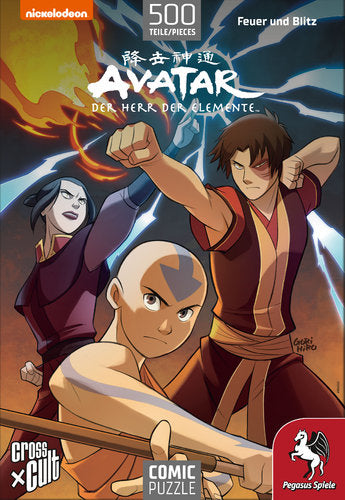 Puzzle: Avatar - Der Herr der Elemente (Feuer und Blitz), 500 Teile